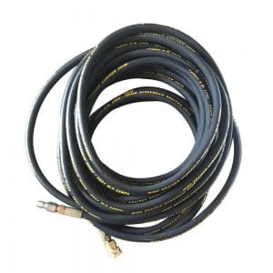 Dây áp lực 15m màu đen với 2 đầu ren làm bằng thép