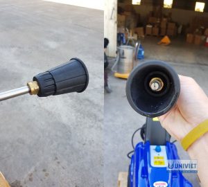 Đầu béc màu đen có độ xòe tối đa 25 độ 