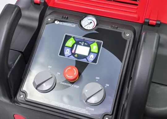 Bảng điều khiển trung tâm của máy rửa xe hơi nước nóng Optima Steamer XD