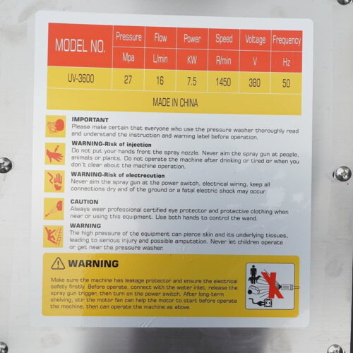 Máy rửa xe cao áp UNIVIET UV-3600 34 Máy rửa xe cao áp UNIVIET UV-3600