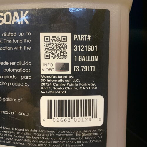 Nước rửa xe không chạm 3D Super Pre-Soak 1 Gallon