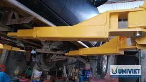 Cánh tay giữ xe của cầu nang 2 trụ