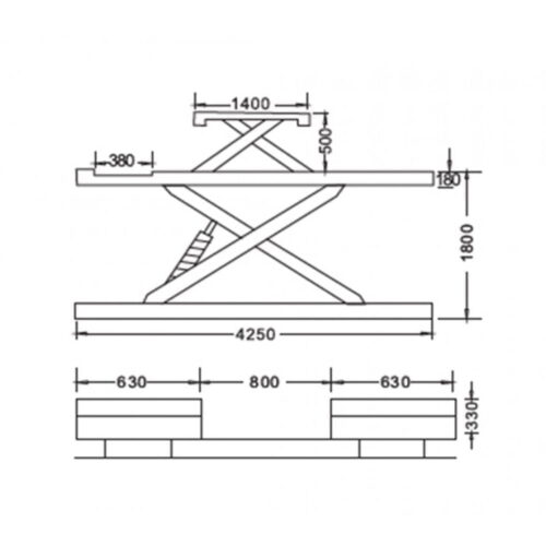 Cầu nâng cắt kéo 3.5 tấn UNIKA U-6108B
