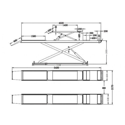 Cầu nâng cắt kéo 3.5 tấn UNIKA U-6108D