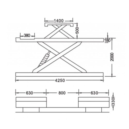 Cầu nâng cắt kéo 4 tấn UNIKA U-6108