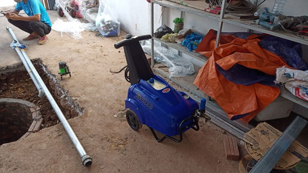 Lắp đặt thiết bị của trạm rửa xe tại Quảng Ninh 
