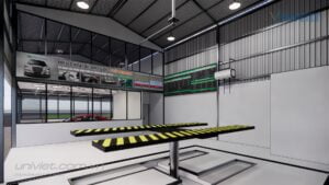 Mô hình 3D Trung tâm chăm sóc xe hơi chuyên nghiệp tại Bình Thuận