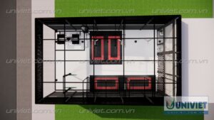 Mô hình 3D Trung tâm chăm sóc xe hơi chuyên nghiệp tại Đắk Lắk