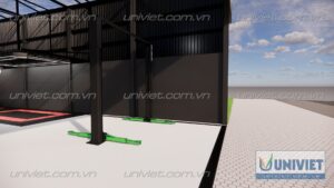 Mô hình 3D Trung tâm chăm sóc xe hơi chuyên nghiệp tại Đắk Lắk