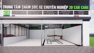 Mô hình 3D Trung tâm chăm sóc xe hơi chuyên nghiệp tại Bình Thuận