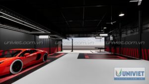 Mô hình 3D Trung tâm chăm sóc xe hơi chuyên nghiệp tại Đắk Lắk