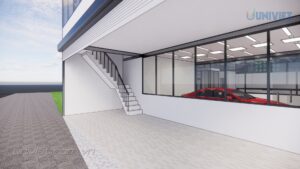 Mô hình 3D Trung tâm chăm sóc xe hơi chuyên nghiệp tại Bình Thuận