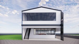 Mô hình 3D Trung tâm chăm sóc xe hơi chuyên nghiệp tại Bình Thuận