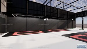 Mô hình 3D Trung tâm chăm sóc xe hơi chuyên nghiệp tại Đắk Lắk