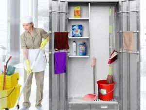 Công dụng và cách chọn lựa tủ đựng dụng cụ vệ sinh của chuyên gia