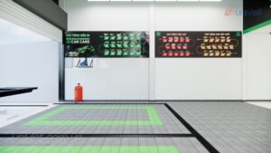 Mô hình 3D Trung tâm chăm sóc xe hơi chuyên nghiệp tại Vĩnh Phúc