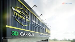 Mô hình 3D Trung tâm chăm sóc xe hơi chuyên nghiệp tại Hà Nội
