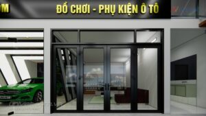 Mô hình 3D Trung tâm chăm sóc xe hơi chuyên nghiệp tại Hà Nội