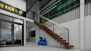 Mô hình 3D Trung tâm chăm sóc xe hơi chuyên nghiệp tại Hà Nội