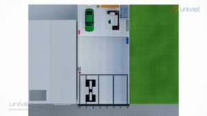 Mô hình 3D Trung tâm chăm sóc xe hơi chuyên nghiệp tại Hà Nội