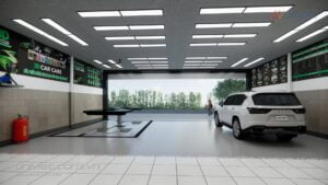 Mô hình 3D Trung tâm chăm sóc xe hơi chuyên nghiệp tại Thanh Hóa