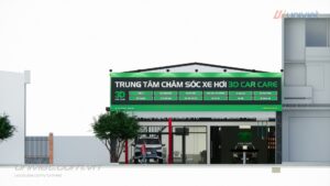 Mô hình 3D Trung tâm chăm sóc xe hơi chuyên nghiệp tại Thanh Hóa