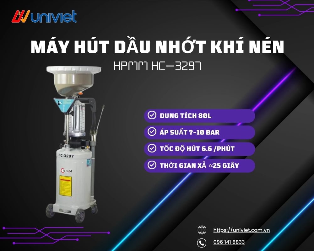 Chiếc máy hút dầu nhớt ô tô mà bạn không thể bỏ qua 1 Máy hút dầu nhớt khí nén HPMM HC-3297
