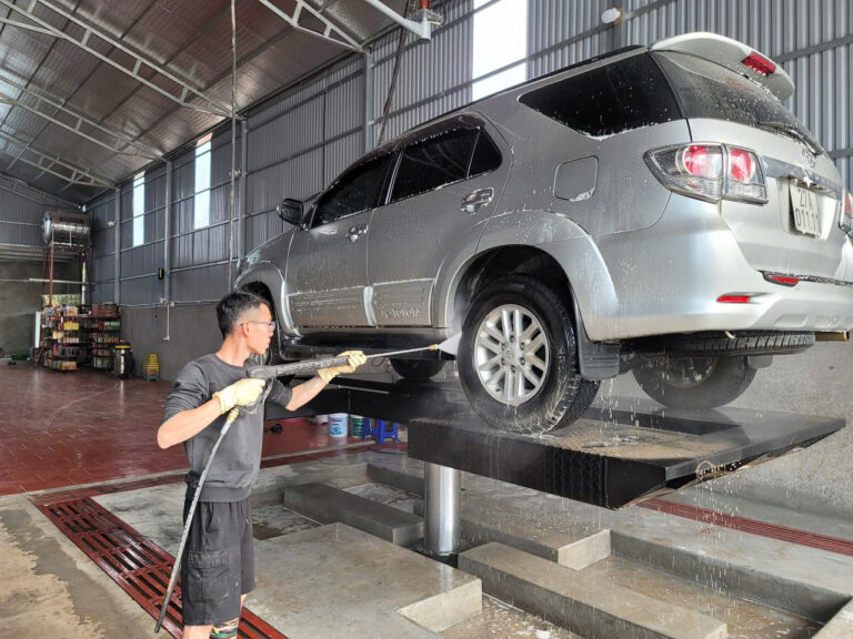 Cầu nâng 1 trụ rửa xe