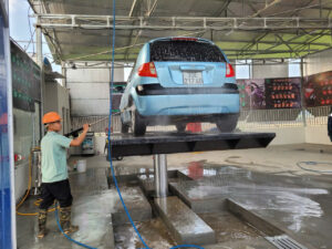 Cầu nâng 1 trụ rửa xe