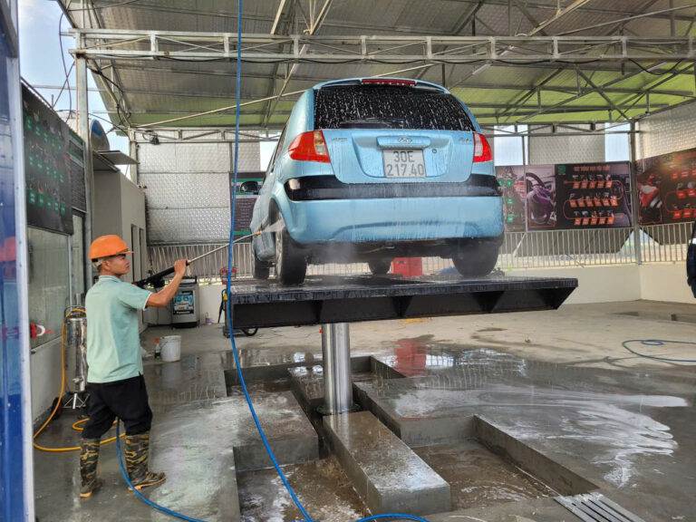 Cầu nâng 1 trụ rửa xe
