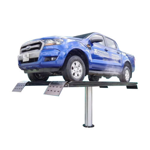 So sánh cầu nâng 1 trụ nhập từ Ấn độ và cầu nâng 1 trụ Việt Nam sản xuất 12 Cầu nâng 1 trụ rửa xe ô tô UNIVIET SP-04 - Mặt bàn chữ H dương nền