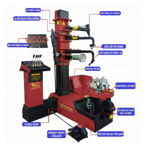 Máy ra vào lốp xe tải UNIVIET U610