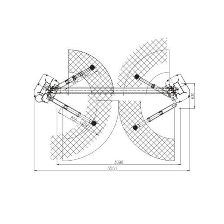 Cầu nâng 2 trụ bất đối xứng UNIVIET QY305S