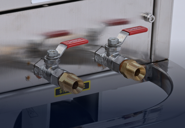 detail view otima seii 2 steam outlet valves