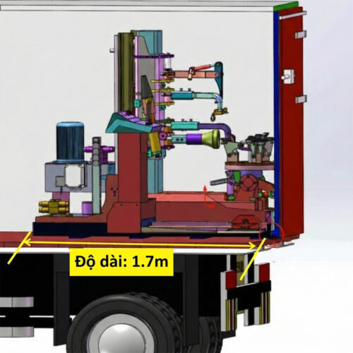 Máy ra vào lốp xe tải đứng đa dụng lắp trên xe lưu động UNIVIET U609-SDL