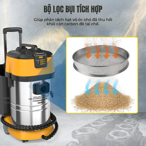 Máy bắn trấu vệ sinh họng nạp bằng vỏ hạt óc chó AUTOOL HTS518