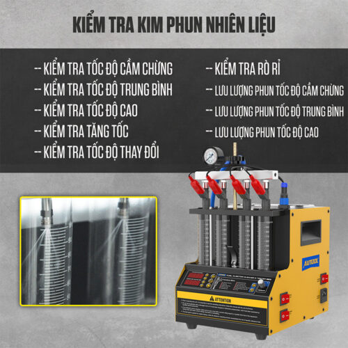 Máy kiểm tra và súc rửa kim phun AUTOOL CT160