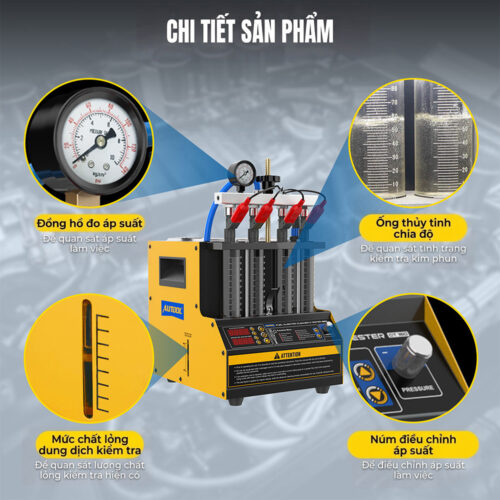 Máy kiểm tra và súc rửa kim phun AUTOOL CT160