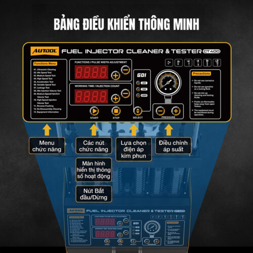 Máy kiểm tra và súc rửa kim phun AUTOOL CT400 GDI
