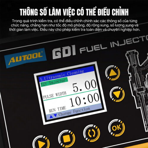 Máy kiểm tra và súc rửa kim phun AUTOOL CT500 GDI