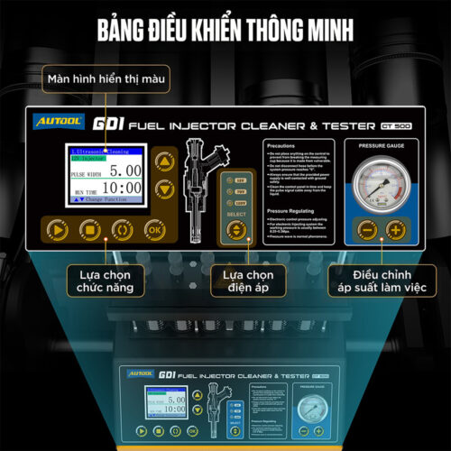 Máy kiểm tra và súc rửa kim phun AUTOOL CT500 GDI