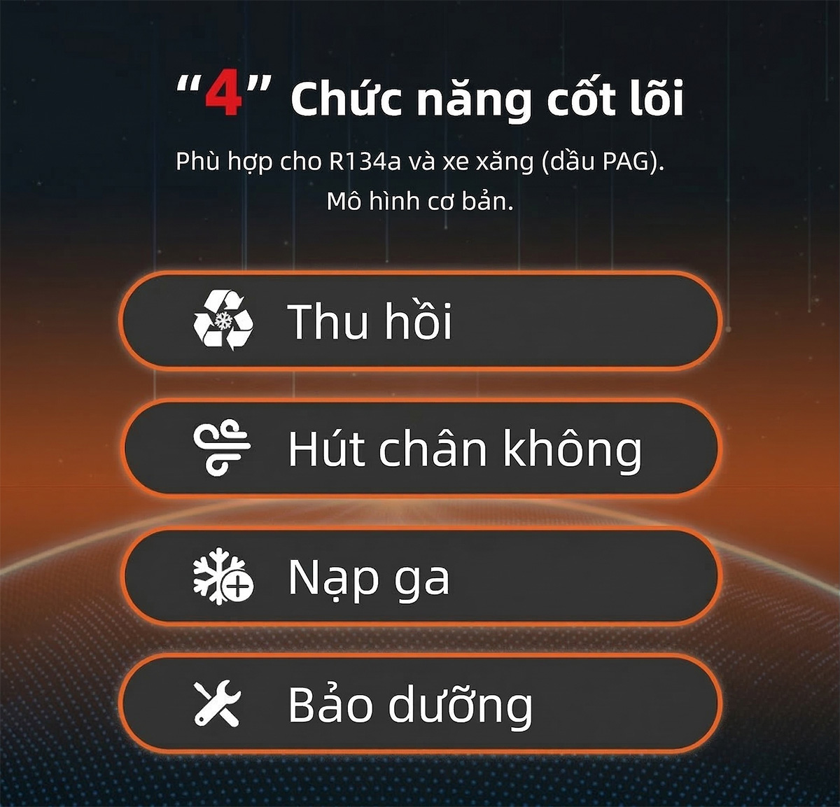 Máy nạp ga điều hòa ô tô bán tự động WONDERFU X520