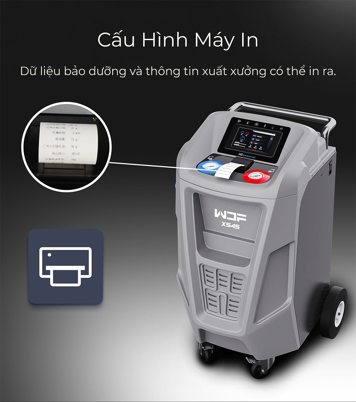 Máy nạp ga điều hòa ô tô tự động WONDERFU X545