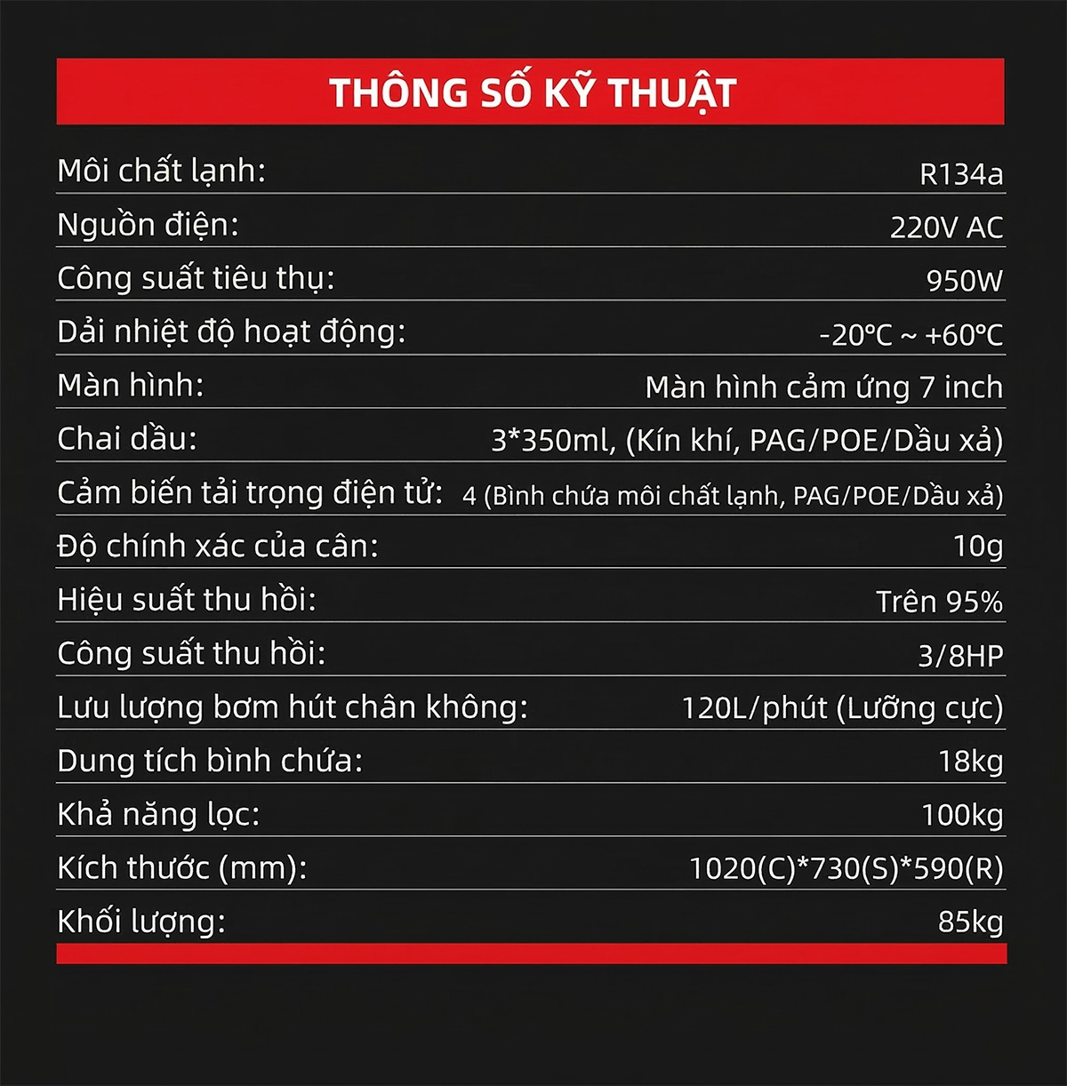 Máy nạp ga điều hòa ô tô tự động WONDERFU X545