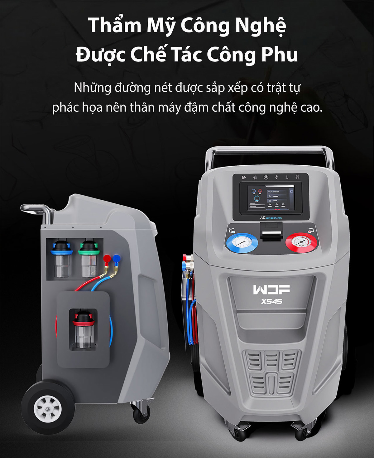 Máy nạp ga điều hòa ô tô tự động WONDERFU X545