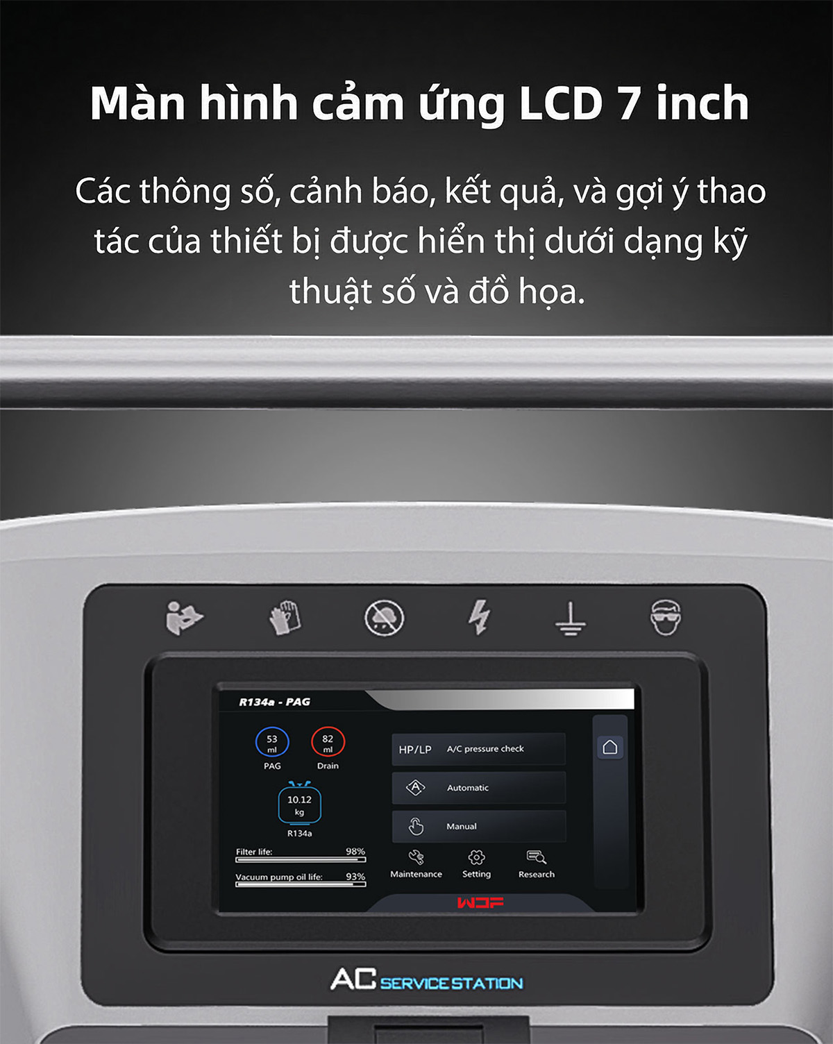 Máy nạp ga điều hòa ô tô tự động WONDERFU X545