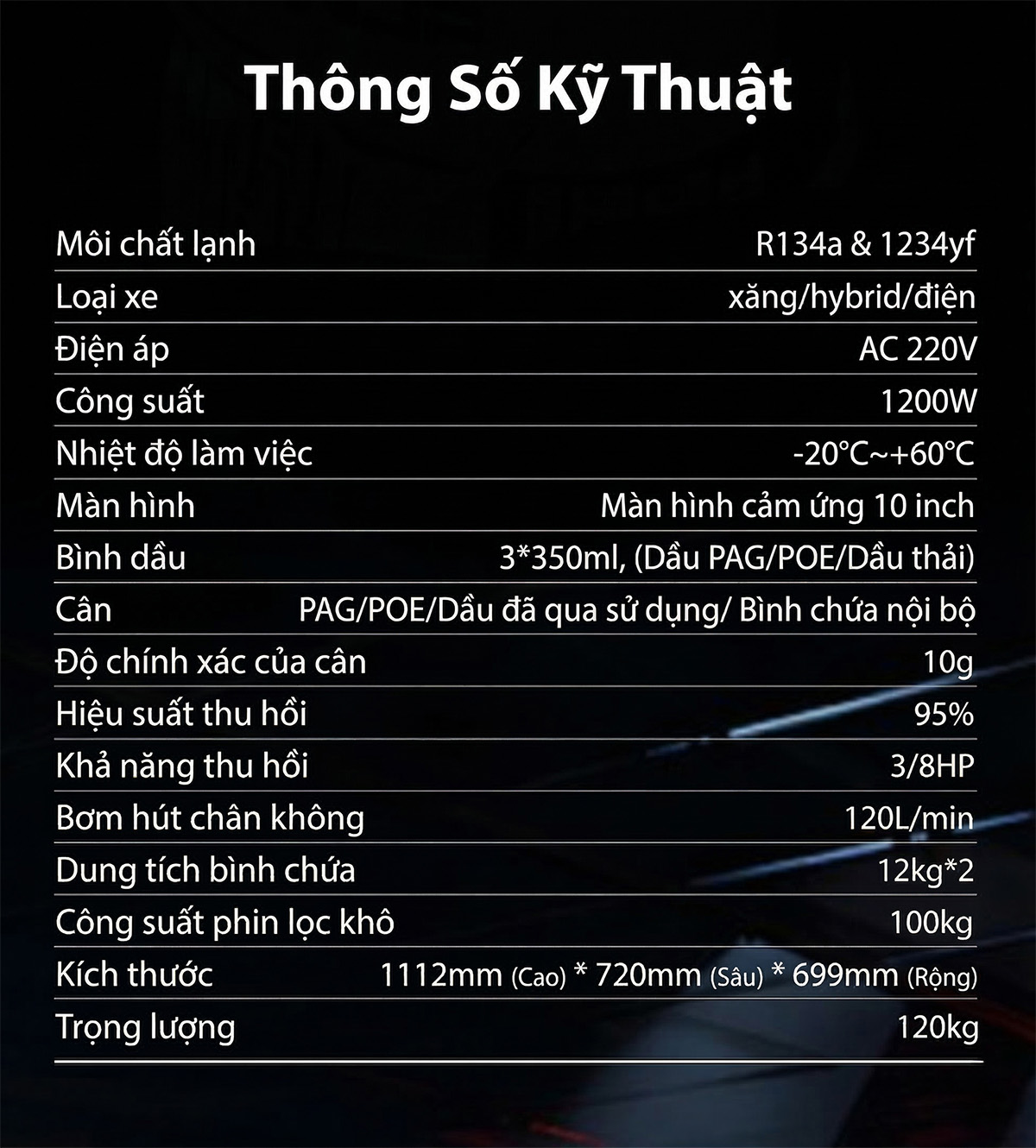 Máy nạp ga điều hòa ô tô tự động WONDERFU X549