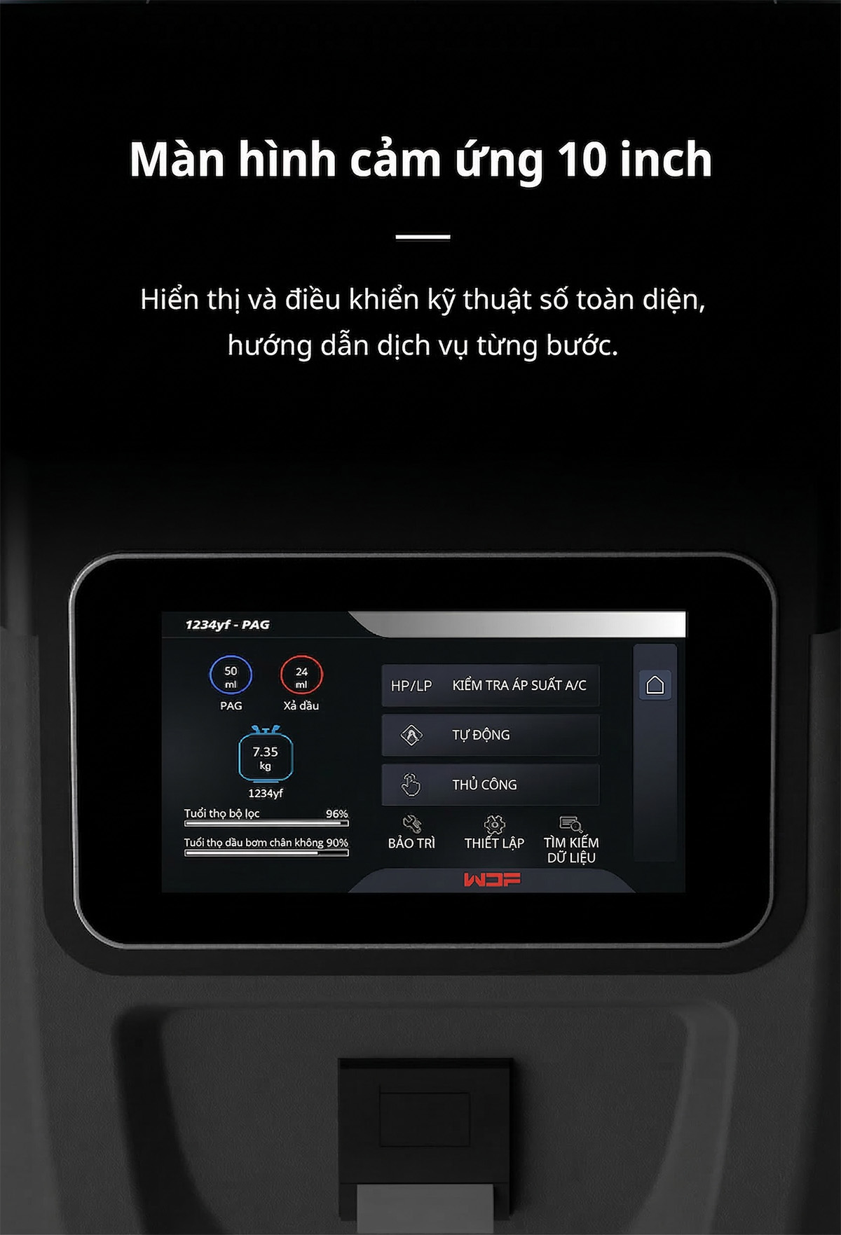 Máy nạp ga điều hòa ô tô tự động WONDERFU X549