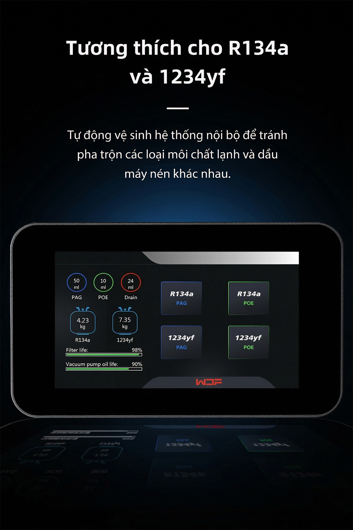 Máy nạp ga điều hòa ô tô tự động WONDERFU X549