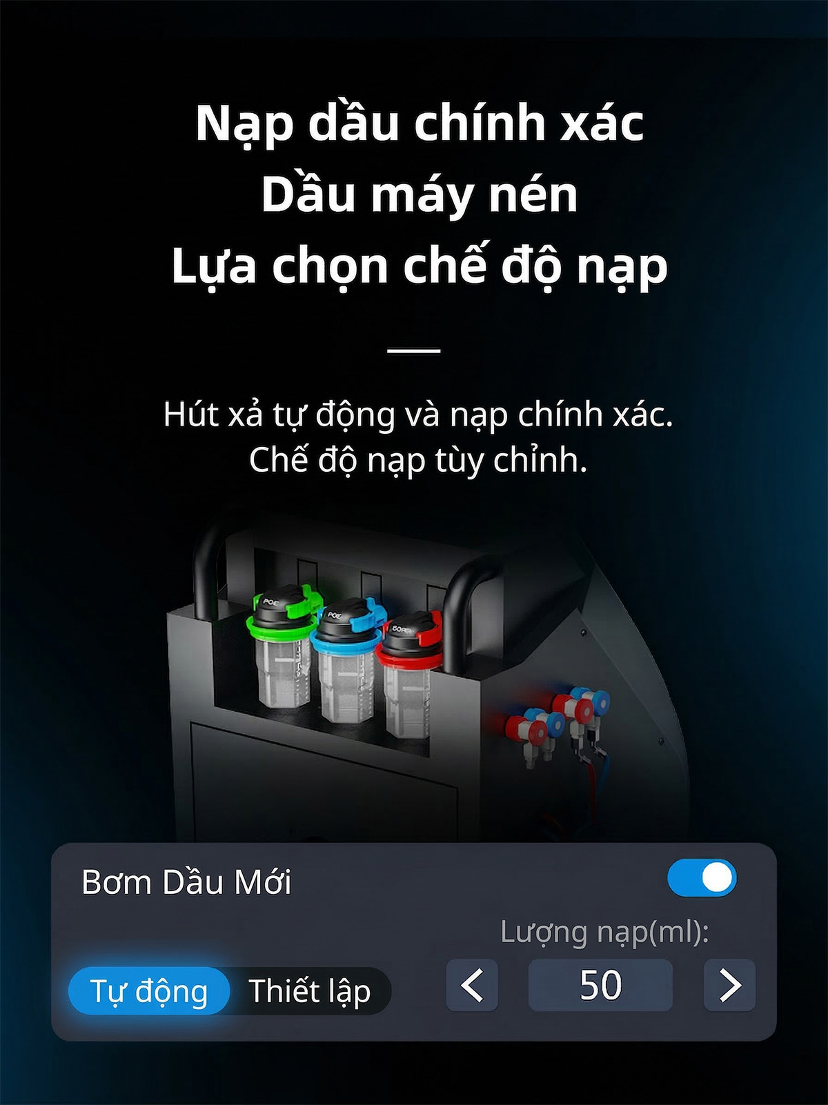 Máy nạp ga điều hòa ô tô tự động WONDERFU X549